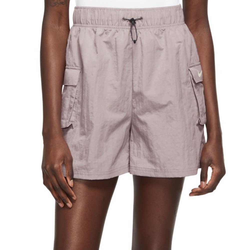 Nike Women's Size S - Woven High Rise Cargo Shorts Platinum Violet Loose Fit